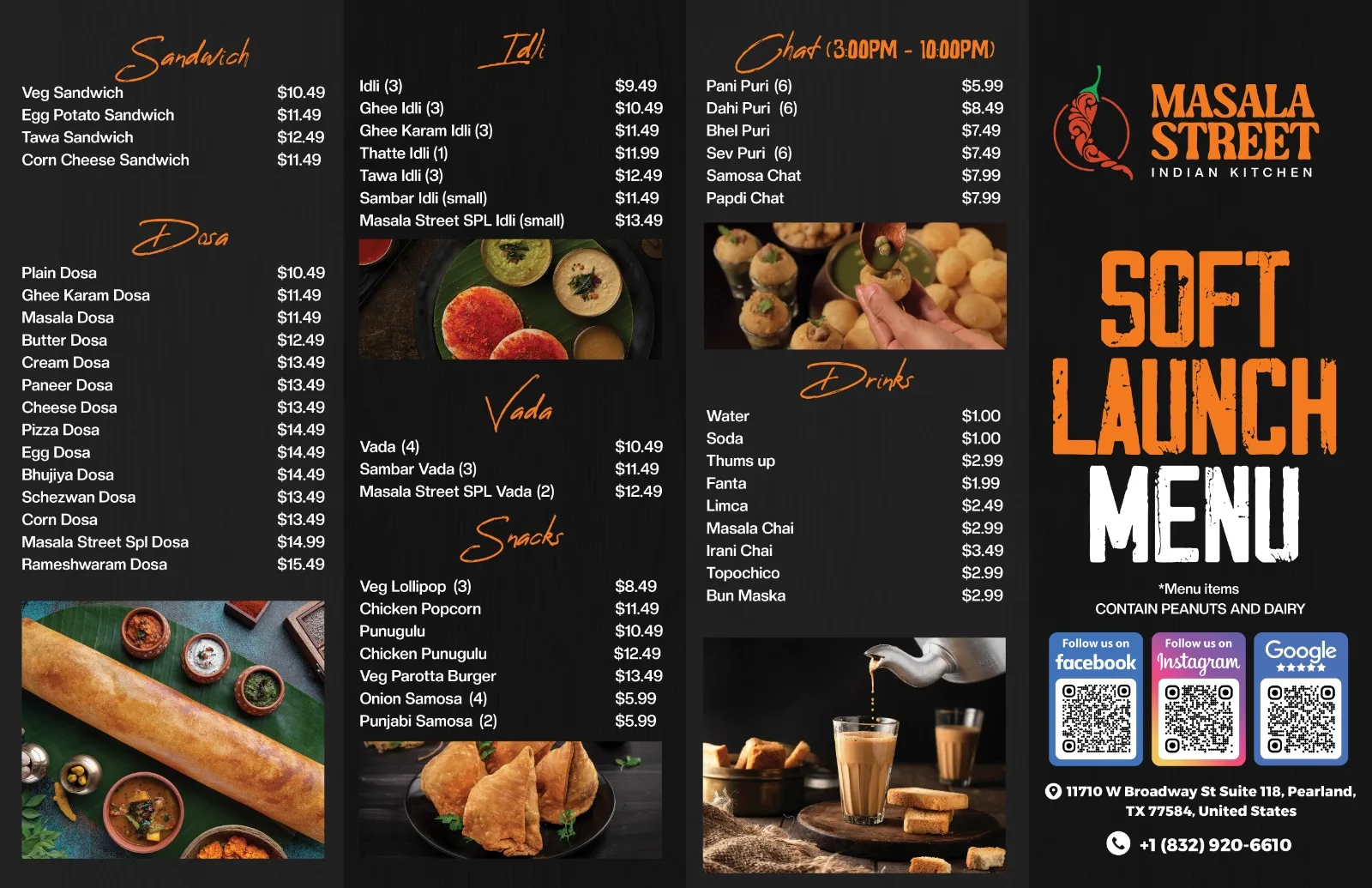 Masala Street Menu 1